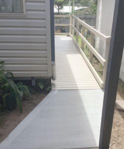 short wooden ramp